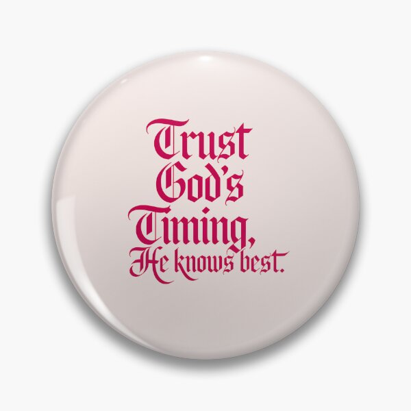 Item preview, Trust God’s Timing, He Knows Best Pink Bible Verse Christian Packs designed and sold by  KnitLuv.