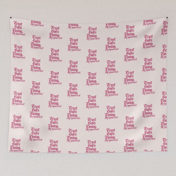 Item preview, Trust God’s Timing, He Knows Best Pink Bible Verse Christian Packs designed and sold by  KnitLuv.