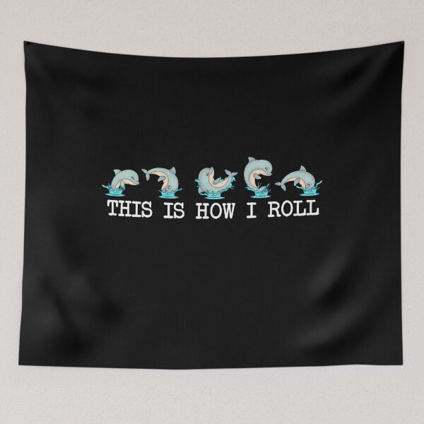 Item preview, Dolphin Lover Kids How I Roll Funny Dolphin designed and sold by DSWShirts.