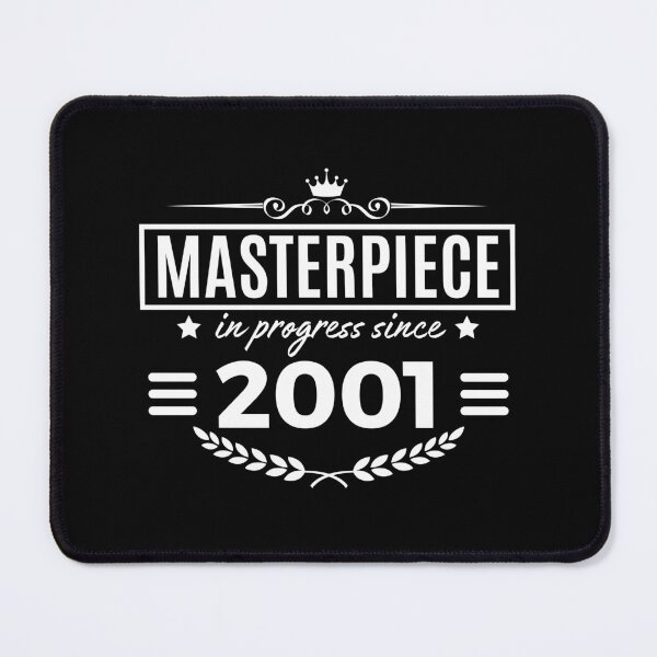 Item preview, Masterpiece in progress since 2001 - birth year design with a crown, stars, and laurel designed and sold by PHRASEandSTYLE.