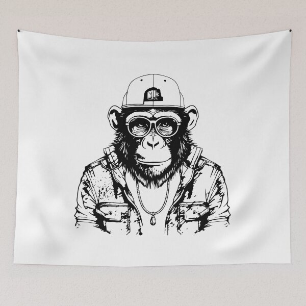 Item preview, monkey designed and sold by Anitkaaa.