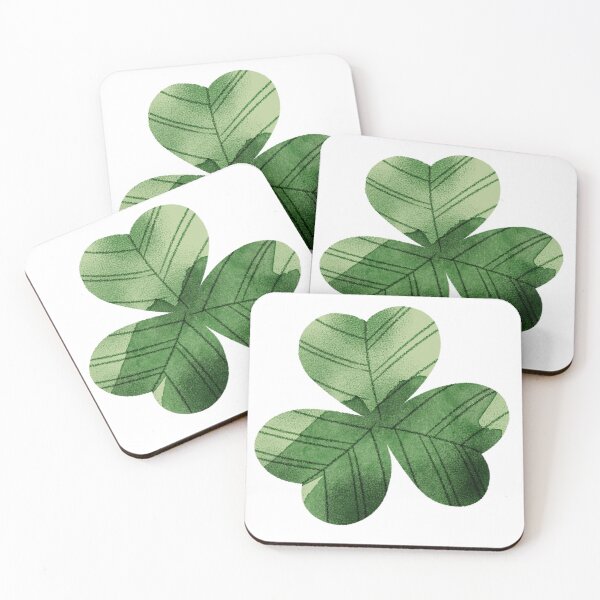 Item preview, Green watercolor shamrocks pattern on white background. St Patrick’s day illustration  designed and sold by helga-wigandt.