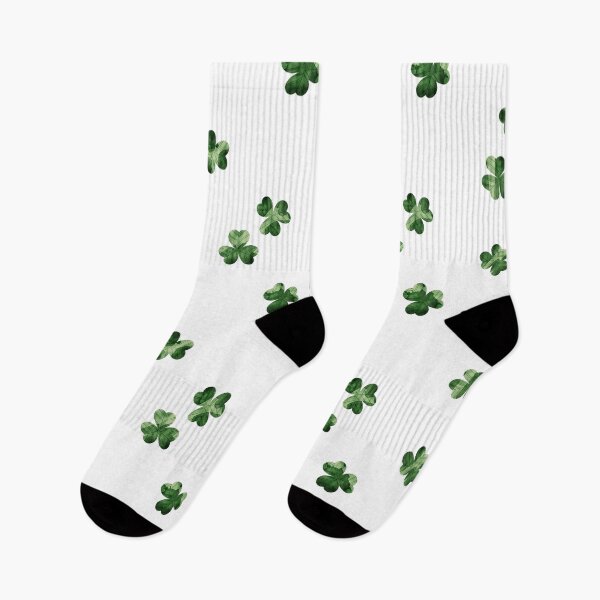 Item preview, Green watercolor shamrocks pattern on white background. St Patrick’s day illustration  designed and sold by helga-wigandt.