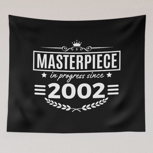 Item preview, Masterpiece in progress since 2002 - birth year design with a crown, stars, and laurel designed and sold by PHRASEandSTYLE.