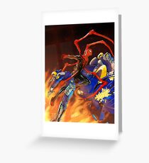 Spiderman's Fiery Feat Greeting Card