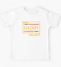 Best Dad In Galaxy Shirt Fathers Day Gift Dark Side Vader Kids Tee