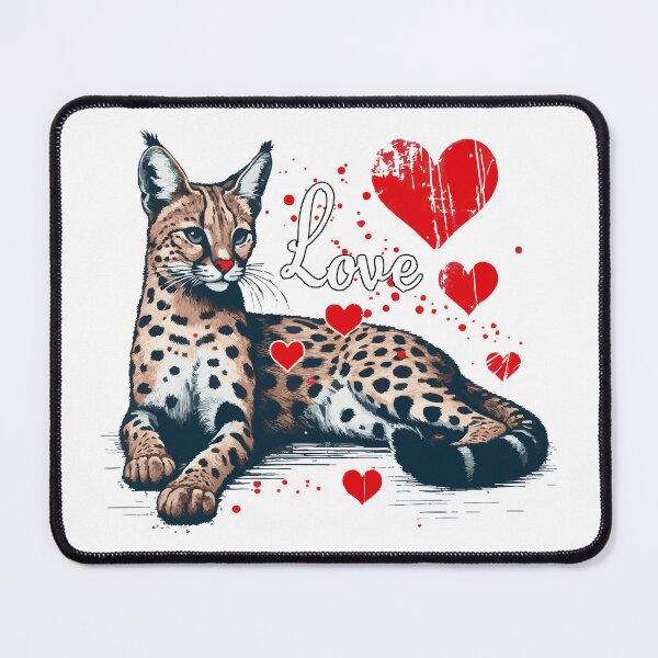 Item preview, Serval Cat Love Valentines Day Vintage designed and sold by TomFrontierArt.