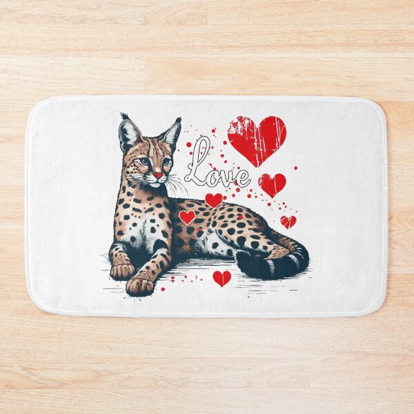 Item preview, Serval Cat Love Valentines Day Vintage designed and sold by TomFrontierArt.