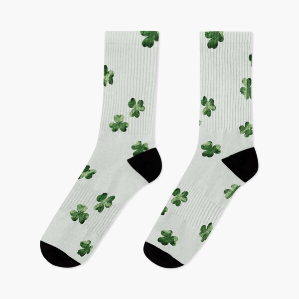 Item preview, Green watercolor shamrocks pattern on grey background. St Patrick’s day illustration  designed and sold by helga-wigandt.