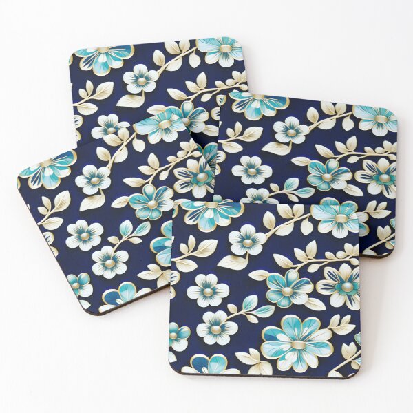 Item preview, Soft yet Bold Floral Aesthetic with Indigo and Teal Accents designed and sold by Juliette Ozkalfayan.