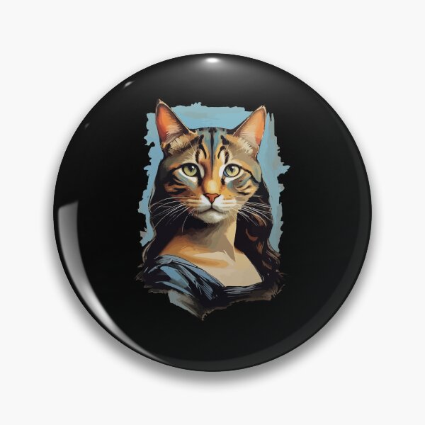 Artikelvorschau, Miauende Lisa, lustige Katzen-Grafikkunst, Kätzchenliebhaber entworfen und verkauft von Dressed For Duty.