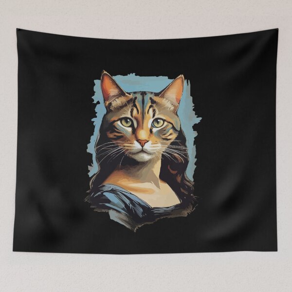 Item preview, Meowing Lisa Funny Cat Graphic Art Kitten Lover designed and sold by Dressed For  Duty.