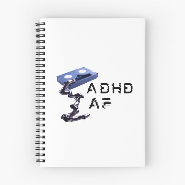 Item preview, ADHD AF vhs video tapes unravelled -  ADHD funny designed and sold by BatJamDesigns.