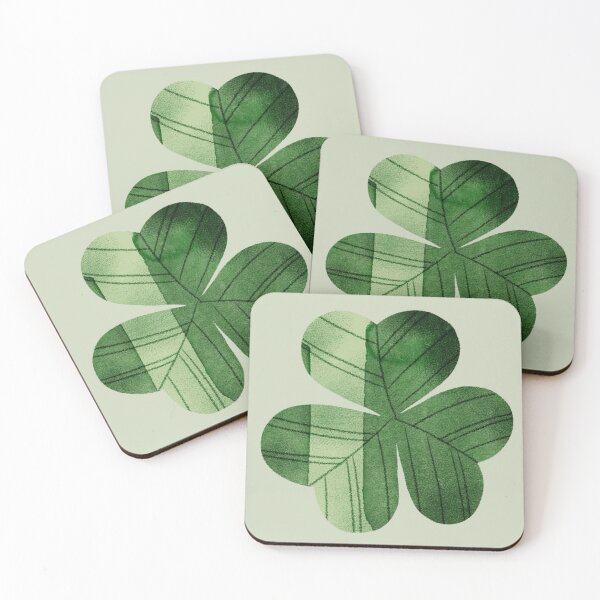 Item preview, Green watercolor shamrocks pattern on light green background. St Patrick’s day illustration  designed and sold by helga-wigandt.