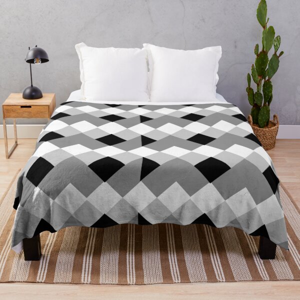 Item preview, Grey Black White Geometric Triangle Pattern  designed and sold by PatternTitan.