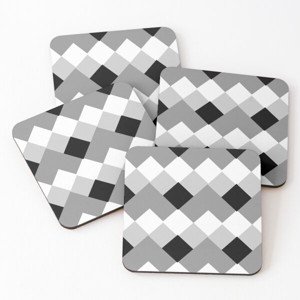 Item preview, Grey Black White Geometric Triangle Pattern  designed and sold by PatternTitan.