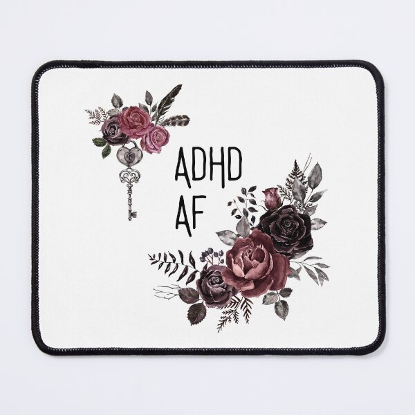 Item preview, ADHD AF flowers key gothic -  ADHD funny designed and sold by BatJamDesigns.