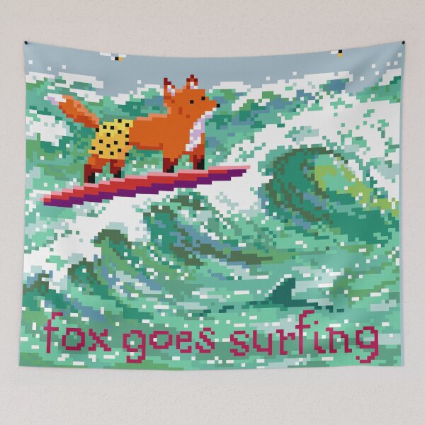 Item preview, Fox Goes Surfing designed and sold by Foxloxart.