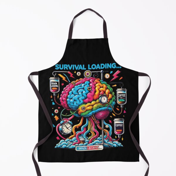 Item preview, Survival Loading Coffee Brain Funny Retro designed and sold by NoNoNomad.