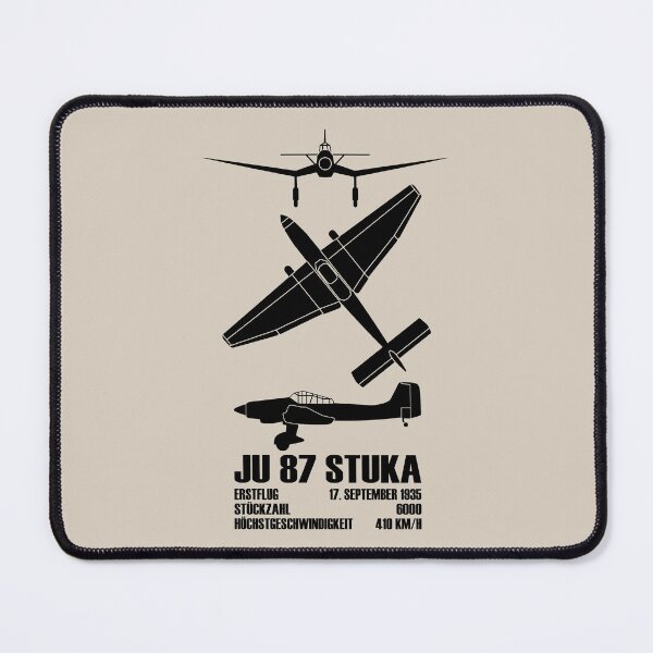 Item preview, JU87 Stuka Dive Bomber Silhouettes Infographic Facts designed and sold by MilitaryMart.
