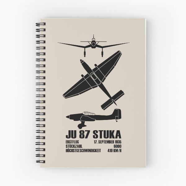 Item preview, JU87 Stuka Dive Bomber Silhouettes Infographic Facts designed and sold by MilitaryMart.