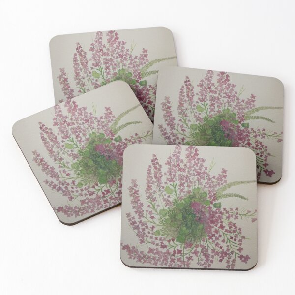 Item preview, Pink rockery flowers formation in watercolour  designed and sold by esvb.