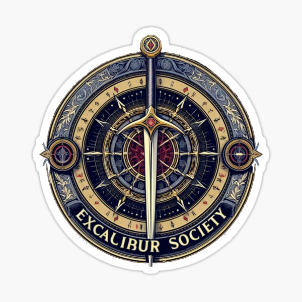 Vista previa del artículo con la obra «Camiseta medieval de la Sociedad Excalibur», diseñado y vendido por jklonow.