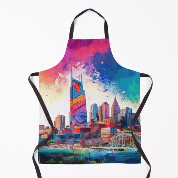 Item preview, Nashville Skyline Graffiti Art – Colorful Abstract Street Art Design designed and sold by Phat Dog Designs .