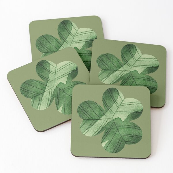 Item preview, Green watercolor shamrocks pattern on dark green background. St Patrick’s day illustration  designed and sold by helga-wigandt.