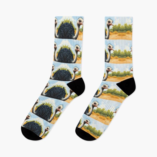 Item preview, Ostrich Portrait African Safari Animal Wildlife Conservation designed and sold by kakarikihill.