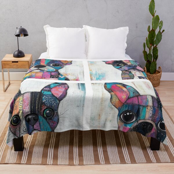 Item preview, French Bulldog patchwork art designed and sold by Morganatic.