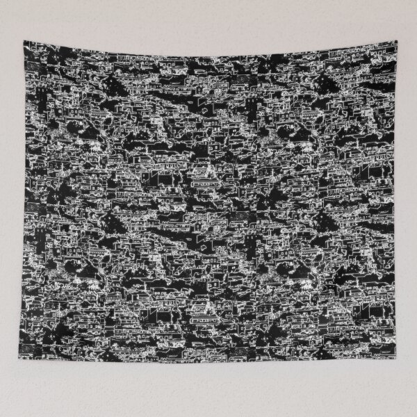 Item preview, Houses in Skala, Patmos, neon mono inverted designed and sold by paulboizot.