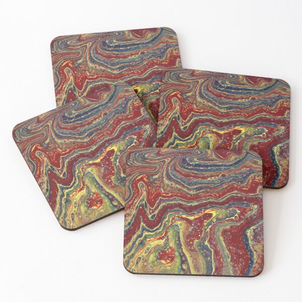 Item preview, Can't Say No 2 Red Gold Geode Abstract designed and sold by Doug  Siegel.