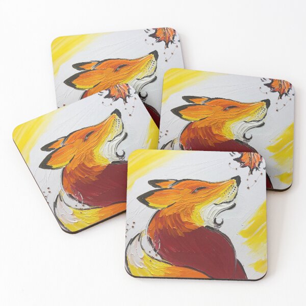 Item preview, Fox with Autumn Leaf designed and sold by ASPaintingNinja.