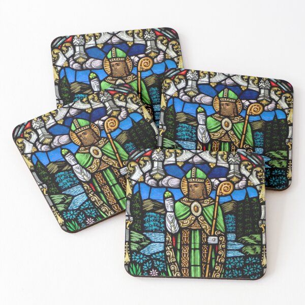 Item preview, St. Patrick's Day: Stained Glass Saint Patrick designed and sold by jglobal360.