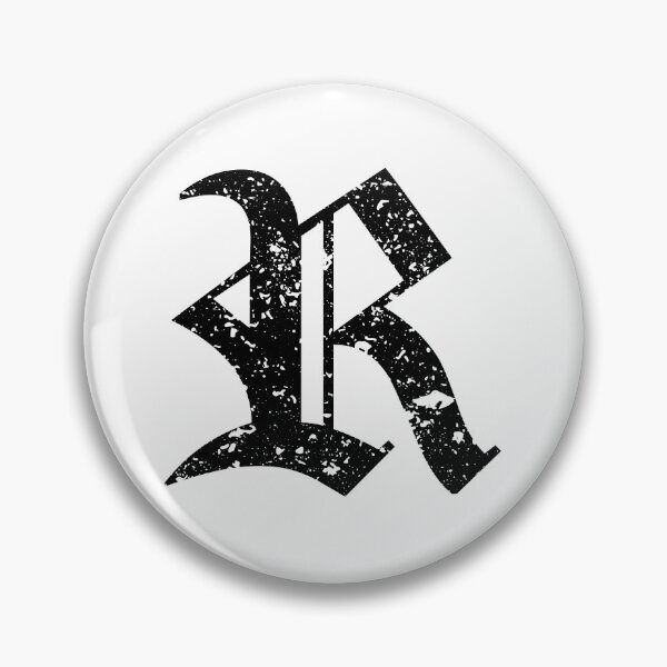 Item preview, Capital Letter R - Eroded / Distressed Gothic Blackletter Script / Old English Font (Black) designed and sold by STUDIO-72.