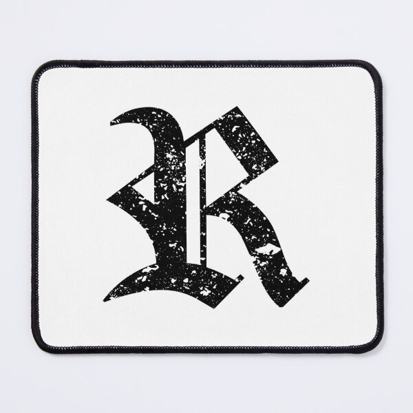 Item preview, Capital Letter R - Eroded / Distressed Gothic Blackletter Script / Old English Font (Black) designed and sold by STUDIO-72.