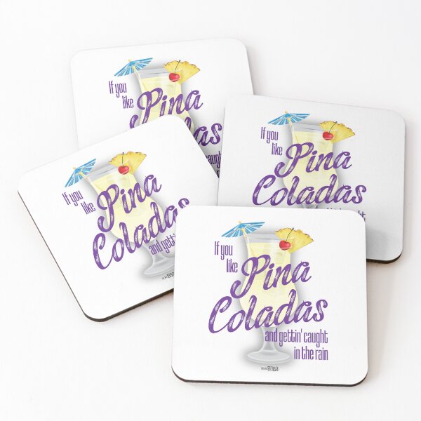 Item preview, Piña Colada Caught Rain | Song Lyric | Drink Alcohol Cocktail designed and sold by Oh My Sass.