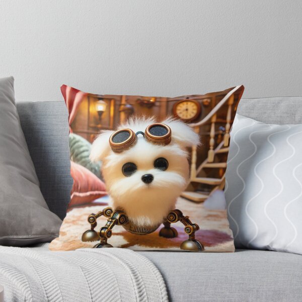 Item preview, Steampunk Teacup Maltese with Mechanical Legs designed and sold by Sillytoe.