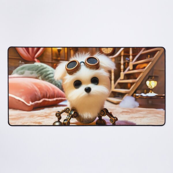 Item preview, Steampunk Teacup Maltese with Mechanical Legs designed and sold by Sillytoe.