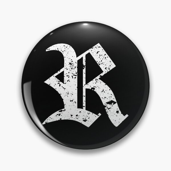 Item preview, Capital Letter R - Eroded / Distressed Gothic Blackletter Script / Old English Font (White) designed and sold by STUDIO-72.