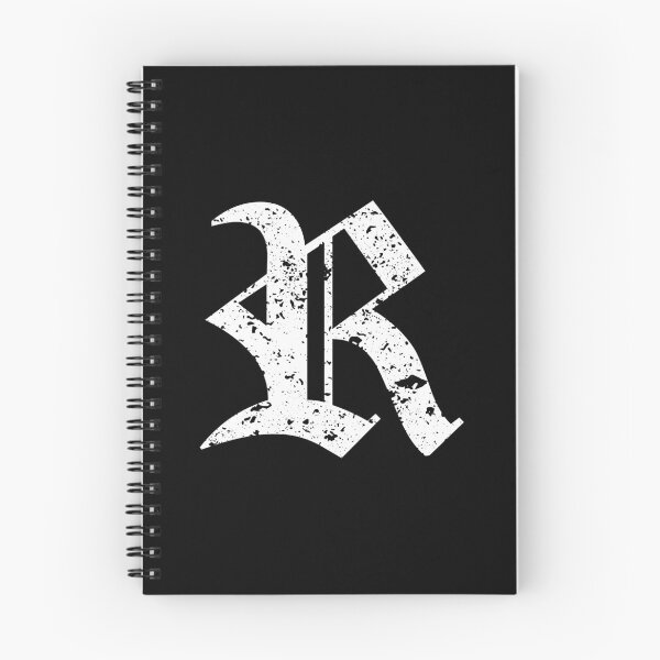 Item preview, Capital Letter R - Eroded / Distressed Gothic Blackletter Script / Old English Font (White) designed and sold by STUDIO-72.