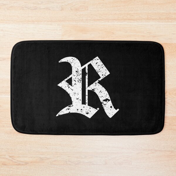 Item preview, Capital Letter R - Eroded / Distressed Gothic Blackletter Script / Old English Font (White) designed and sold by STUDIO-72.