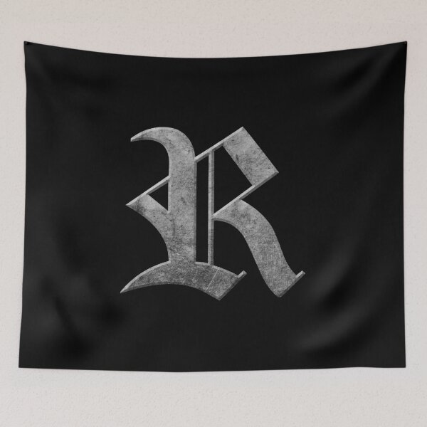 Item preview, Capital Letter R - Worn Stone Effect Gothic Blackletter Script / Old English Font designed and sold by STUDIO-72.