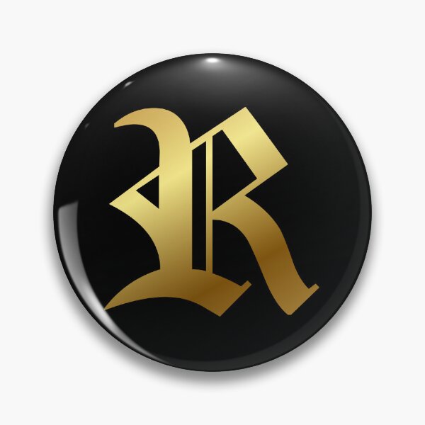 Item preview, Capital Letter R - Foil Gold Effect Gothic Blackletter Script / Old English Font designed and sold by STUDIO-72.