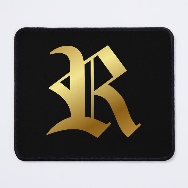Item preview, Capital Letter R - Foil Gold Effect Gothic Blackletter Script / Old English Font designed and sold by STUDIO-72.