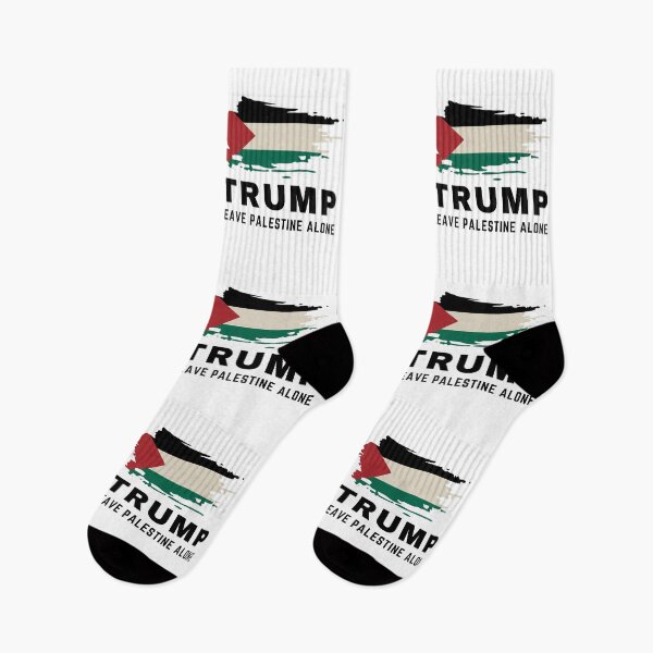 Item preview, Trump Leave Palestine Alone Political Statement Apparel Support Peace Anti-Trump designed and sold by Anniko Art Studio.