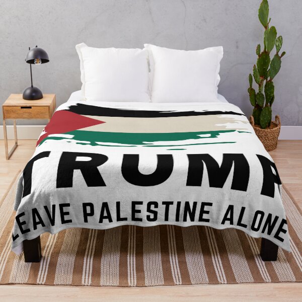 Item preview, Trump Leave Palestine Alone Political Statement Apparel Support Peace Anti-Trump designed and sold by Anniko Art Studio.