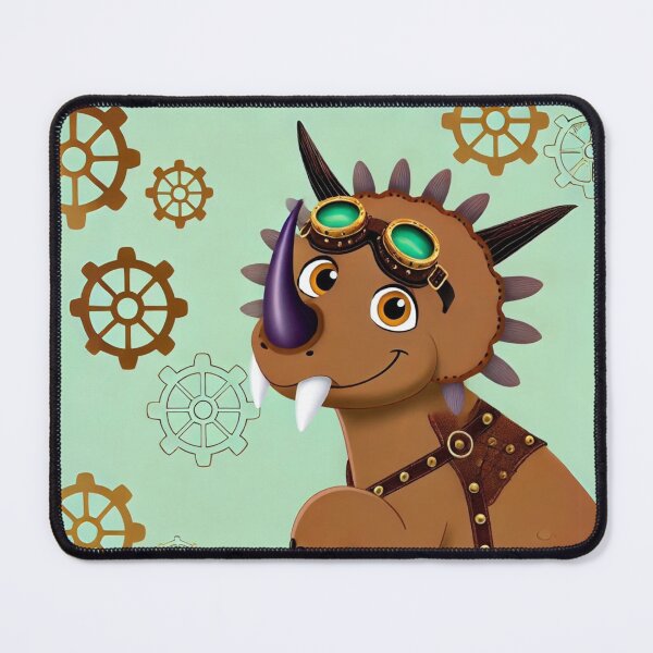 Item preview, Steampunk Uintatherium with Brass Gears designed and sold by Sillytoe.