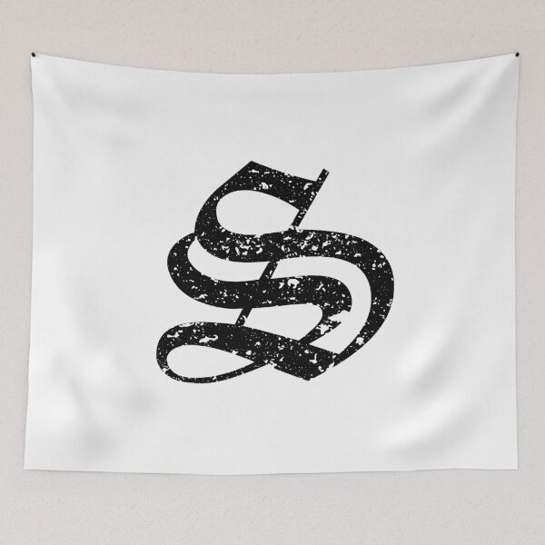 Item preview, Capital Letter S - Eroded / Distressed Gothic Blackletter Script / Old English Font (Black) designed and sold by STUDIO-72.